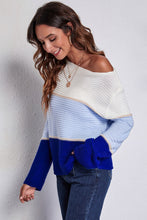 Load image into Gallery viewer, Color Block Horizontal Ribbing Sweater