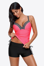 Load image into Gallery viewer, Contrast Sweetheart Neck Swim Cami