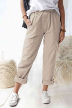 Load image into Gallery viewer, Paperbag Waist Pull-On Pants with Pockets