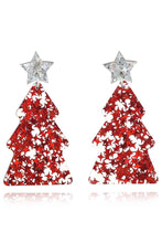 Load image into Gallery viewer, Christmas Tree Acrylic Earrings