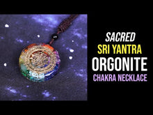Load and play video in Gallery viewer, Orgonite Pendant. Sri Yantra Necklace Sacred Geometry Chakra Energy Necklace Meditation Jewelry