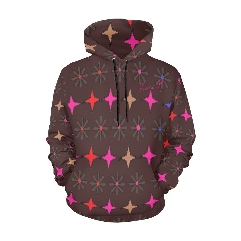 Traci K Trio Patterned Designer Hoodie All Over Print Hoodie for Women (USA Size) (Model H13)
