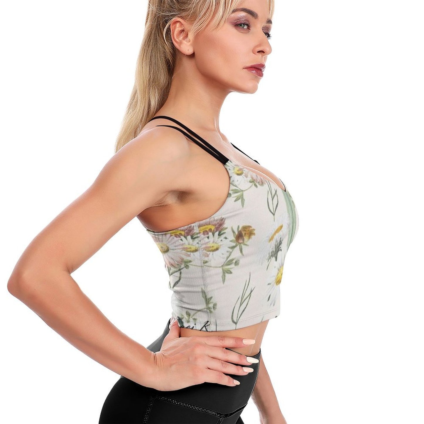 Traci K* Designer Summer Tank Top Yoga Top with Bra Pad
