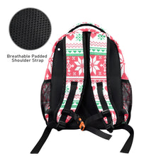 Load image into Gallery viewer, Traci K Collection Holiday Heart Flake Backpack 17-inch Casual Backpack
