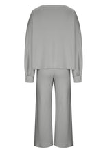 Load image into Gallery viewer, Round Neck Long Sleeve Top and Pants Set
