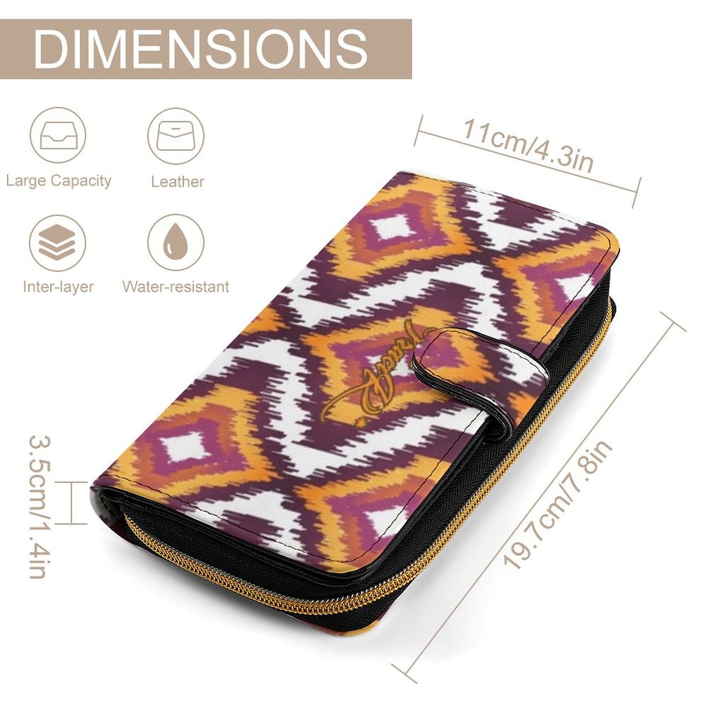 Traci K Designer Western Motif Leather Wallet Leather Wallet ( Brown)