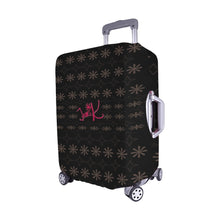 Load image into Gallery viewer, Traci K Designer Patterned Black  Luggage Cover/Medium 22&quot;-25&quot;
