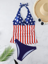 Load image into Gallery viewer, Star &amp; Stripes Halter Neck Two-Piece Swim Set
