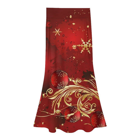 Deck the Ball Fishtail Skirt designed by Traci K* High Waisted Fishtail Skirt