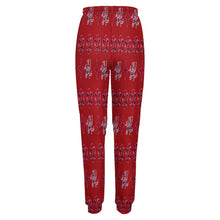 Load image into Gallery viewer, Traci K Signatured Patterned Joggers Red Pant Women&#39;s Sweatpants
