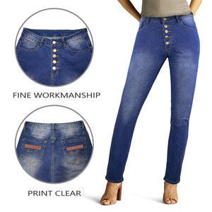 Traci K Luxury Designer Jeans Women's Jeans (Front&Back Printing)