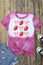 Load image into Gallery viewer, Strawberry Round Neck Short Sleeve T-Shirt
