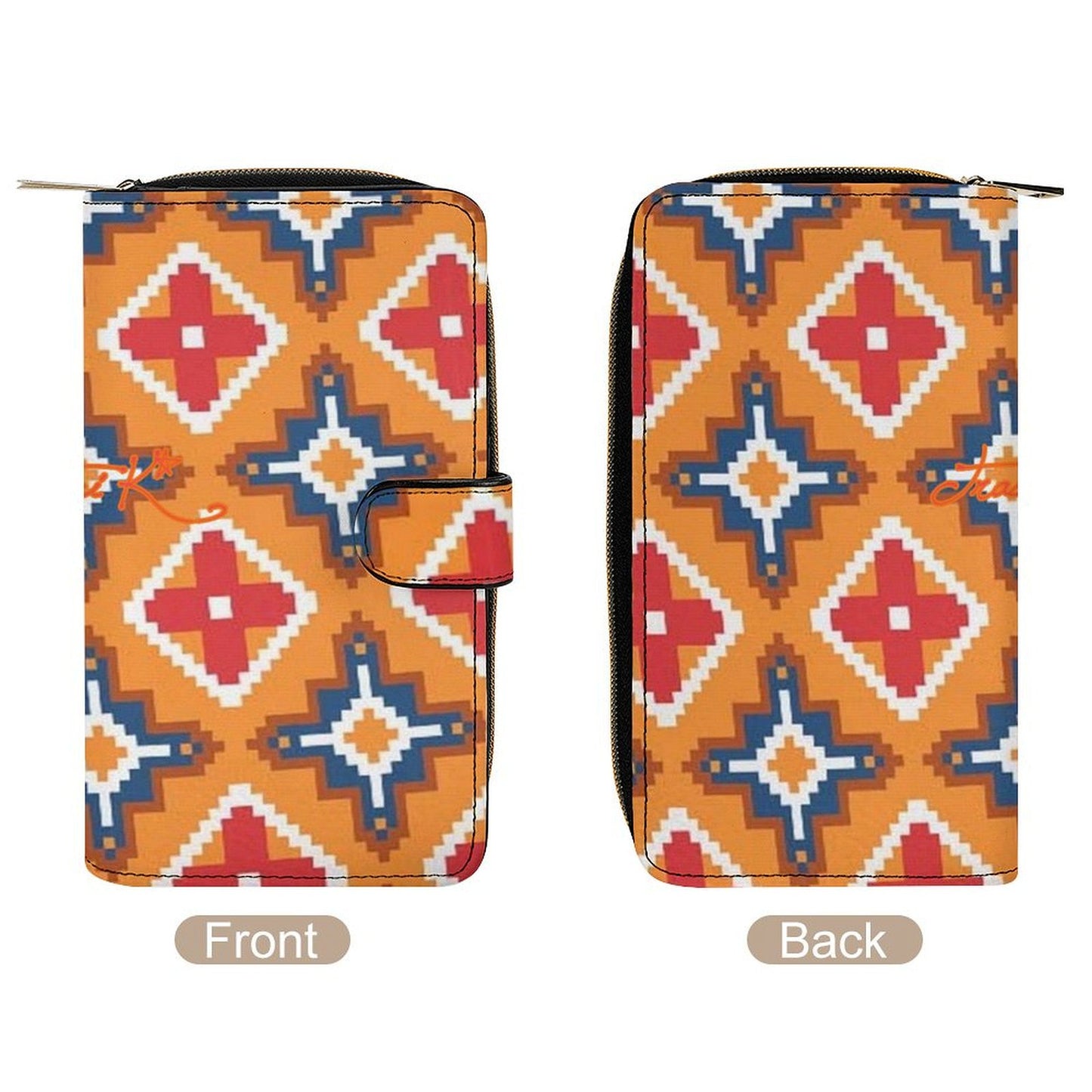 Traci K Designer Western Motif Leather Wallet Leather Wallet