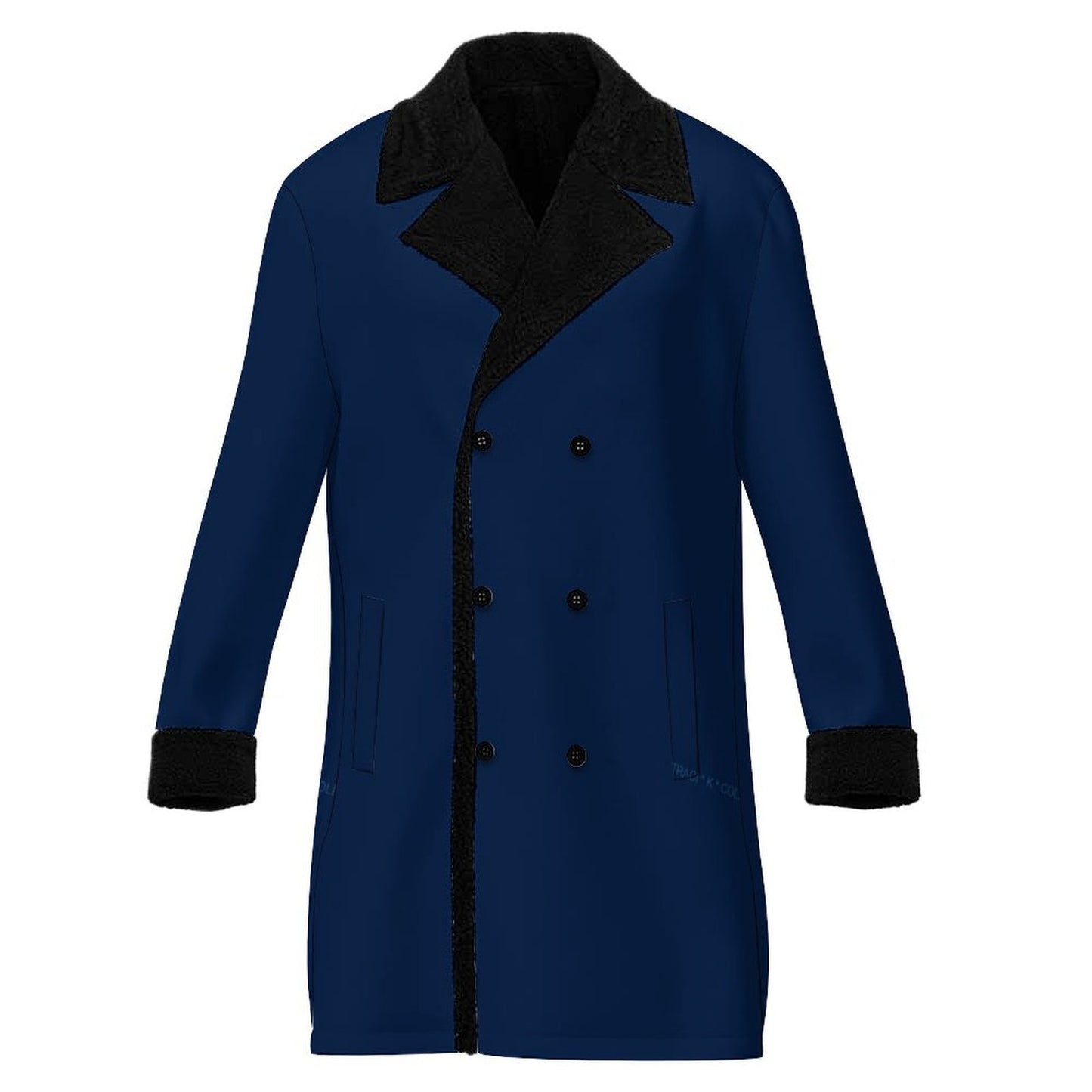 Traci K Colection Designer Men's Double Breasted Coat