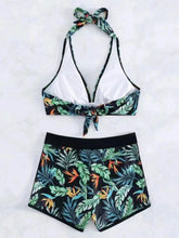 Load image into Gallery viewer, Printed Halter Neck Two-Piece Swim Set
