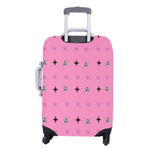 Load image into Gallery viewer, Traci K Signature Designer Patterned Pink Luggage  Cover/Medium 22&quot;-25&quot;
