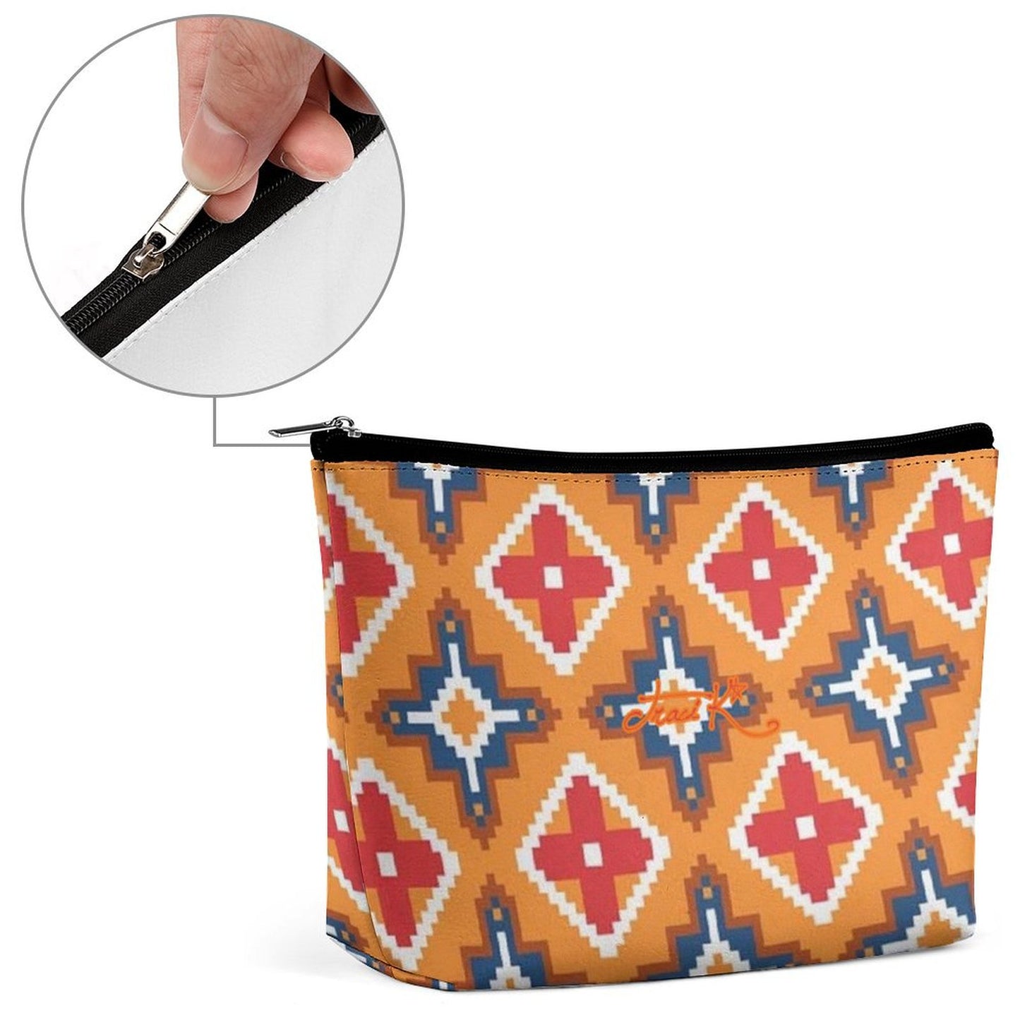 Traci K Designer Western Motif Portable Portable Cosmetic Bag