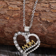 Load image into Gallery viewer, Alloy Inlaid Zircon Heart Pendant Necklace
