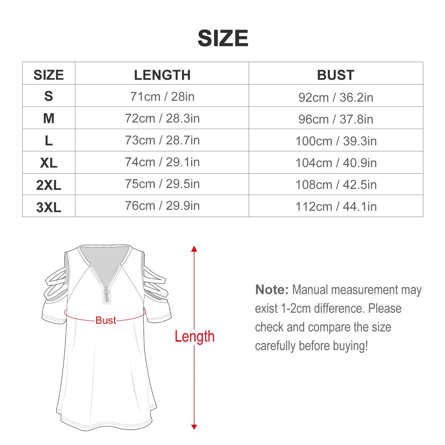 Traci K Asterisk Designer  BE zip off shoulder top Women's Off Shoulder Zip V-Neck Tunic