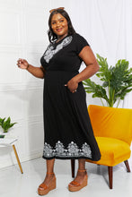 Load image into Gallery viewer, Heimish Walk In The Park Full Size Damask Midi Dress
