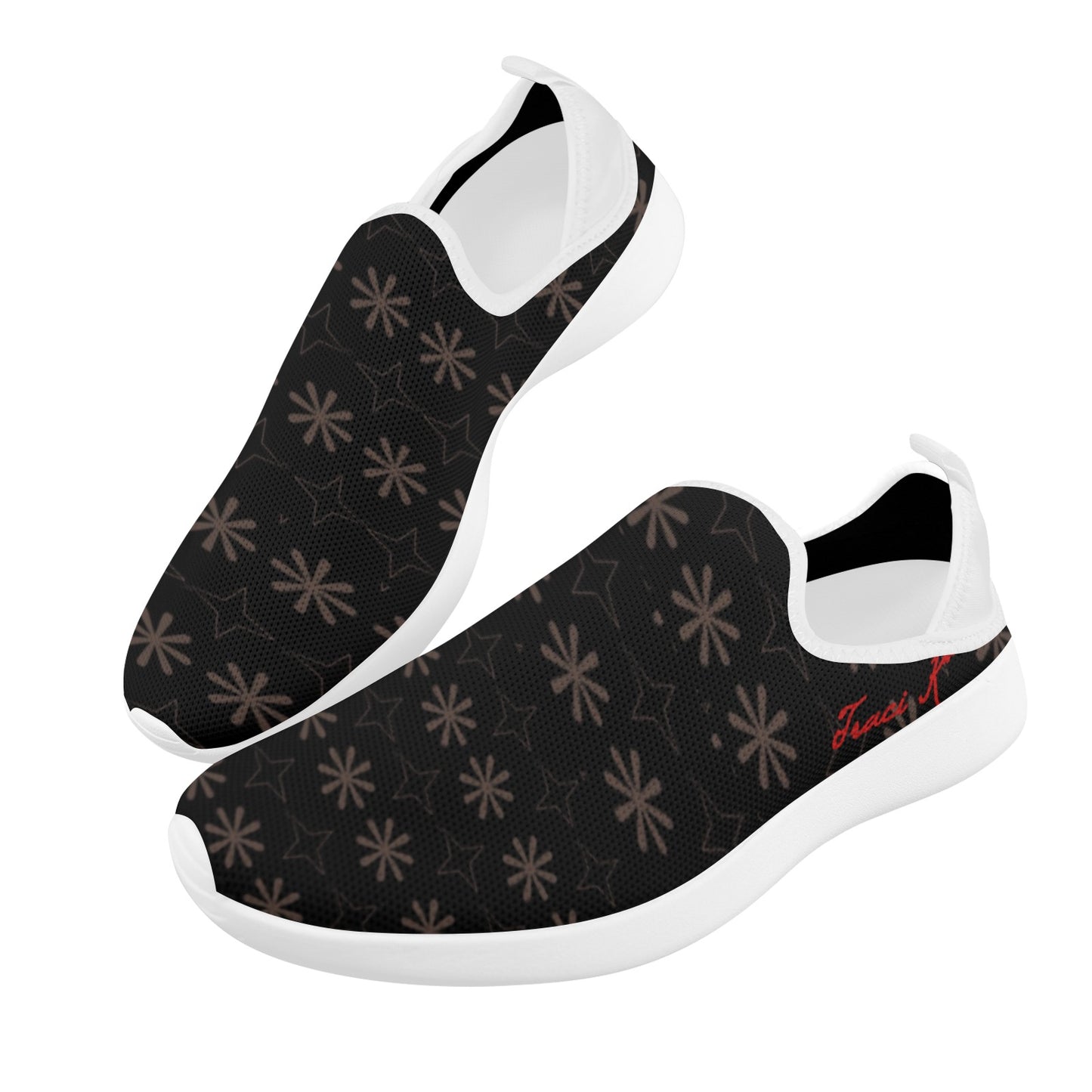 Traci K Designer Slip On Sneakers Fly Weave Drop-in Heel Sneakers for Men (Model 02002)