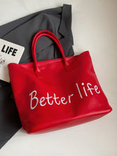 Load image into Gallery viewer, BETTER LIFE PU Leather Tote Bag
