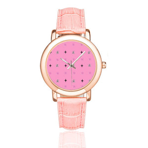 Traci K Luxury Designer Rose Gold Watch Women's Rose Gold Leather Strap Watch(Model 201)