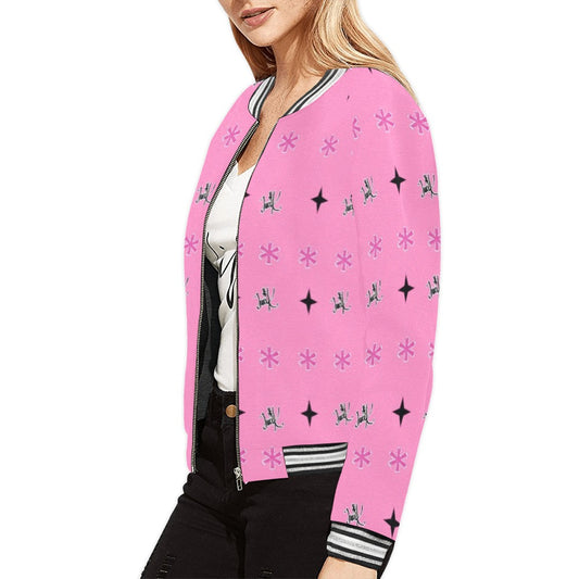 Traci K Patterned Bomber Jacket All Over Print Bomber Jacket for Women (Model H21)