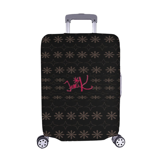 Traci K Designer Patterned Black  Luggage Cover/Medium 22"-25"