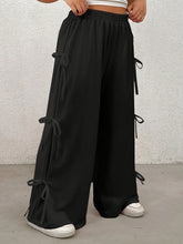 Load image into Gallery viewer, Plus Size Bow Elastic Waist Wide Leg Pants
