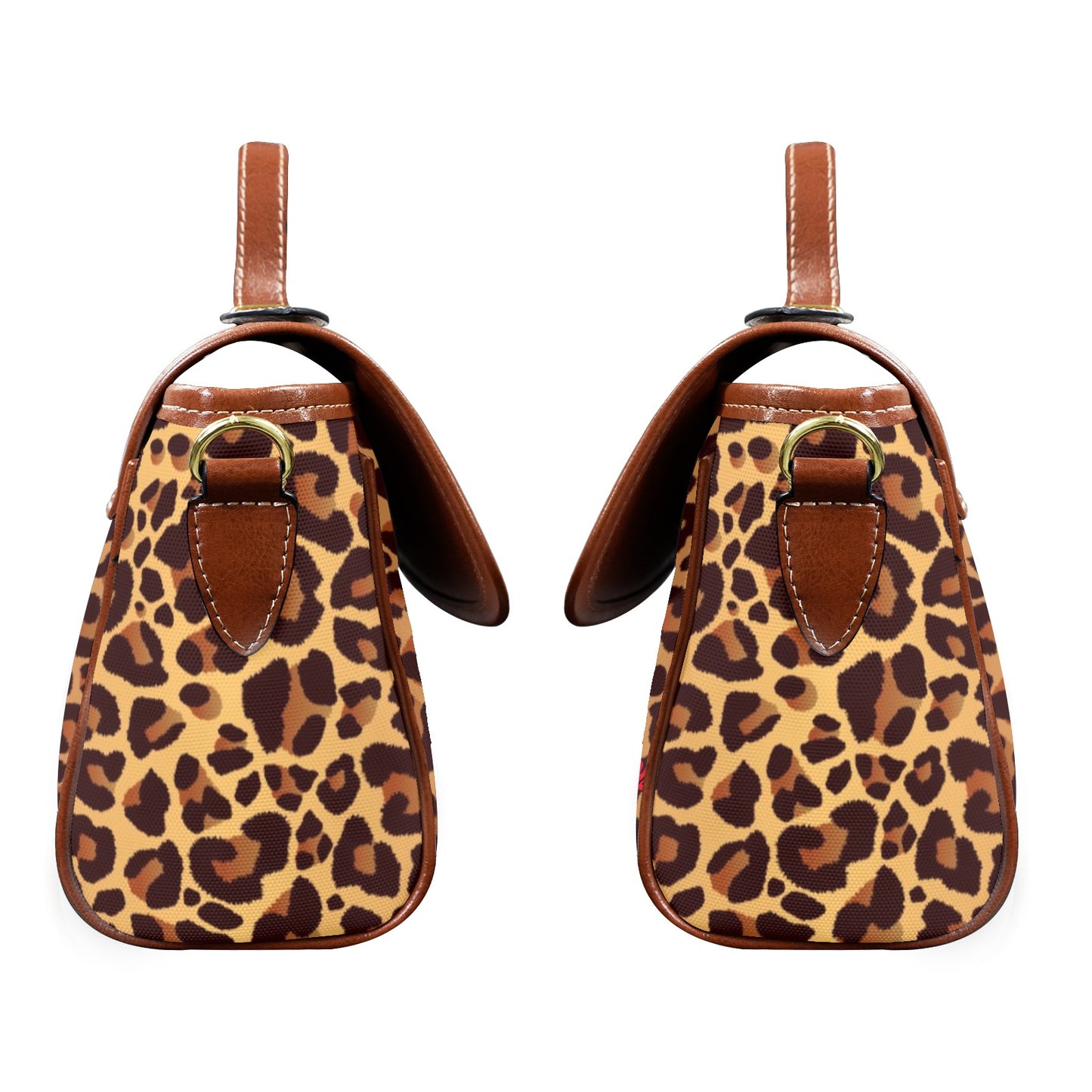 Traci K* Signatured Designer Leopard Pattern Satchel Bag Multi-Function Satchel-Brown (Model 1740)
