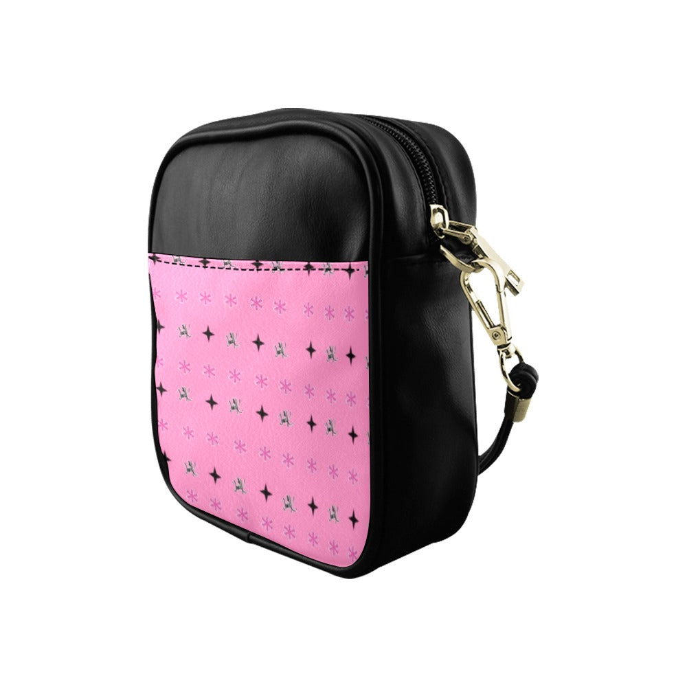 Traci K Designer Pink Sling Bag Sling Bag (Model 1627)