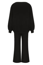 Load image into Gallery viewer, Round Neck Long Sleeve Top and Pants Set
