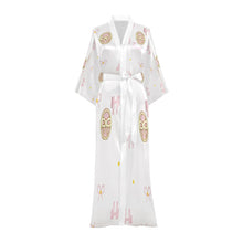 Load image into Gallery viewer, Traci K Designer Put a Bow On It Satin Pink Kimona Rober Long Kimono Robe
