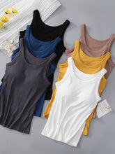 Load image into Gallery viewer, Round Neck Tank with Bra
