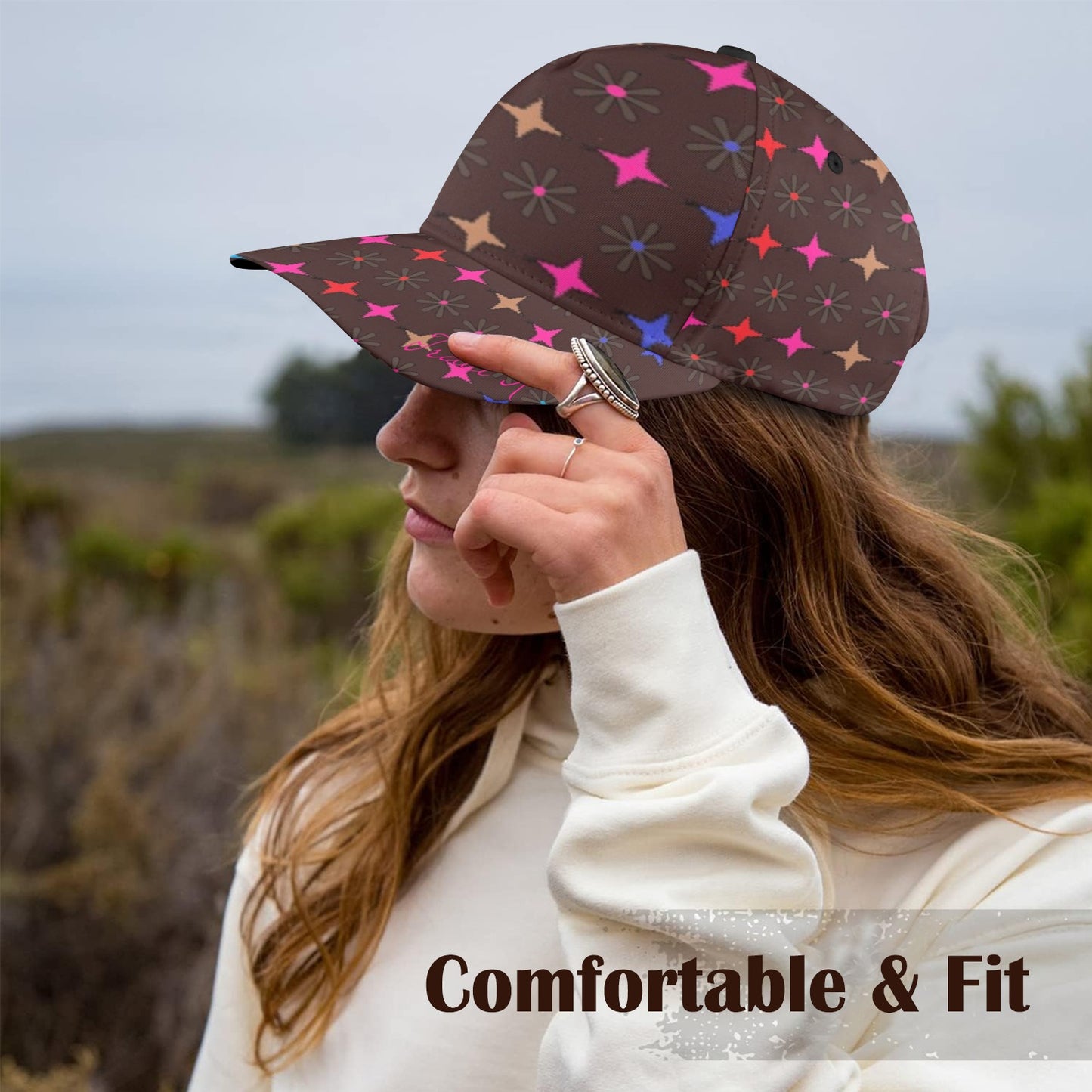 Traci K Trio Patterned Ball Cap All Over Print Dad Cap