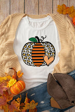 Load image into Gallery viewer, Pumpkin Graphic Round Neck Short Sleeve T-Shirt
