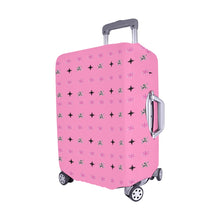 Load image into Gallery viewer, Traci K Signature Designer Patterned Pink Luggage  Cover/Medium 22&quot;-25&quot;
