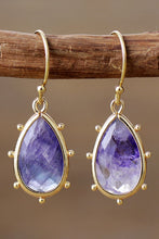 Load image into Gallery viewer, Natural Stone Teardrop Earrings
