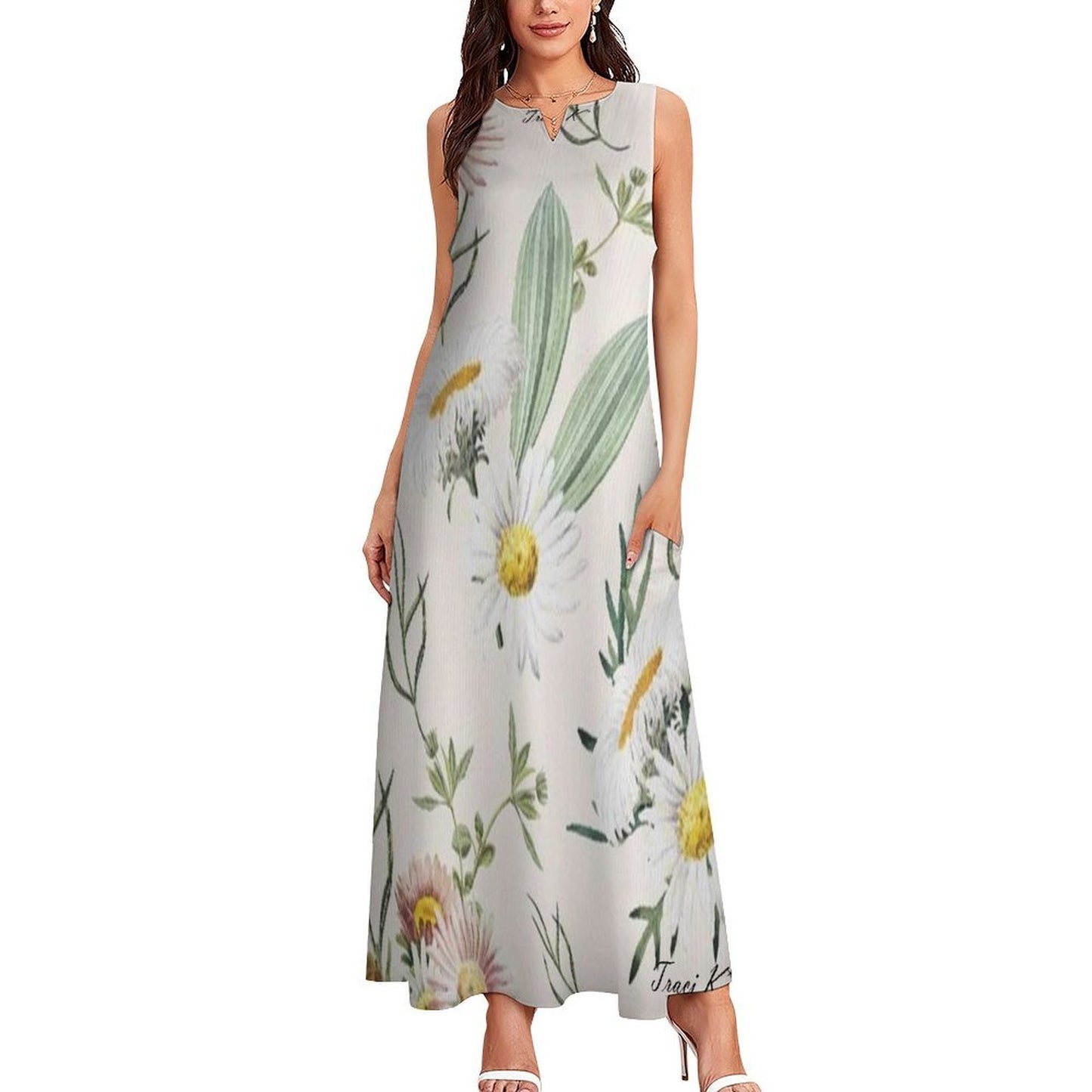 Traci K Designer Fashion/Summer Dress Sleeveless Long Dress (GQ)