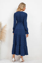 Load image into Gallery viewer, Swiss Dot Tied Surplice Flounce Sleeve Dress
