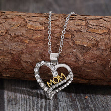 Load image into Gallery viewer, Alloy Inlaid Zircon Heart Pendant Necklace
