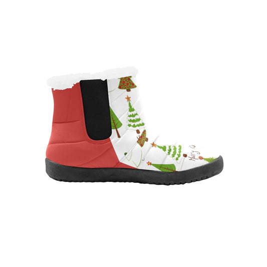Christmas Tree Boots Women's Cotton-Padded Shoes (Model 19291)