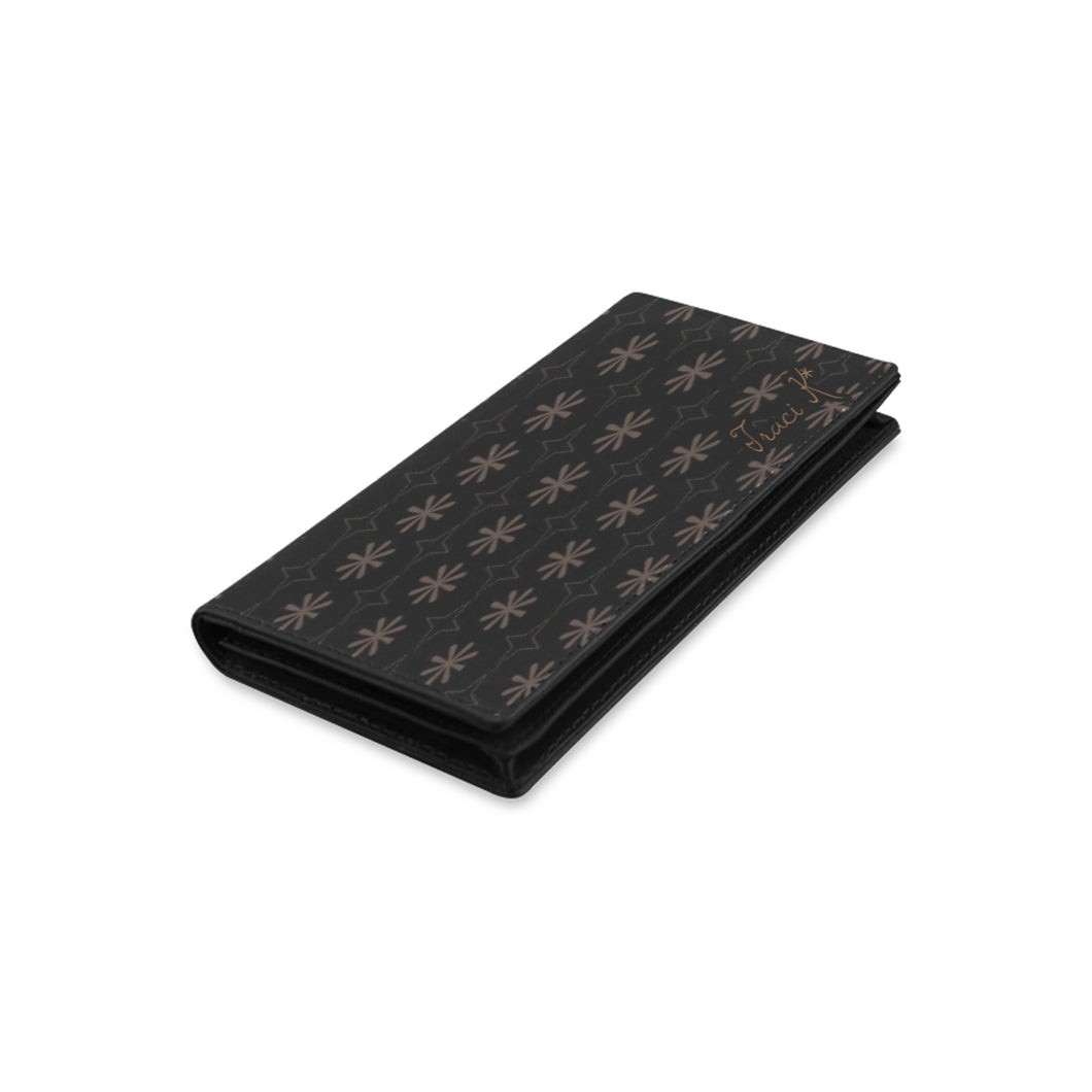 Traci K Signature Patterned Wallet Women's Leather Wallet (Model 1611)