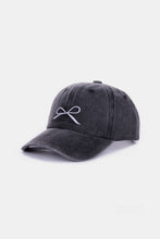 Load image into Gallery viewer, Zenana Bow Embroidered Washed Cotton Caps
