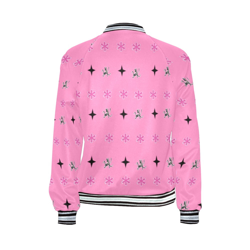 Traci K Patterned Bomber Jacket All Over Print Bomber Jacket for Women (Model H21)