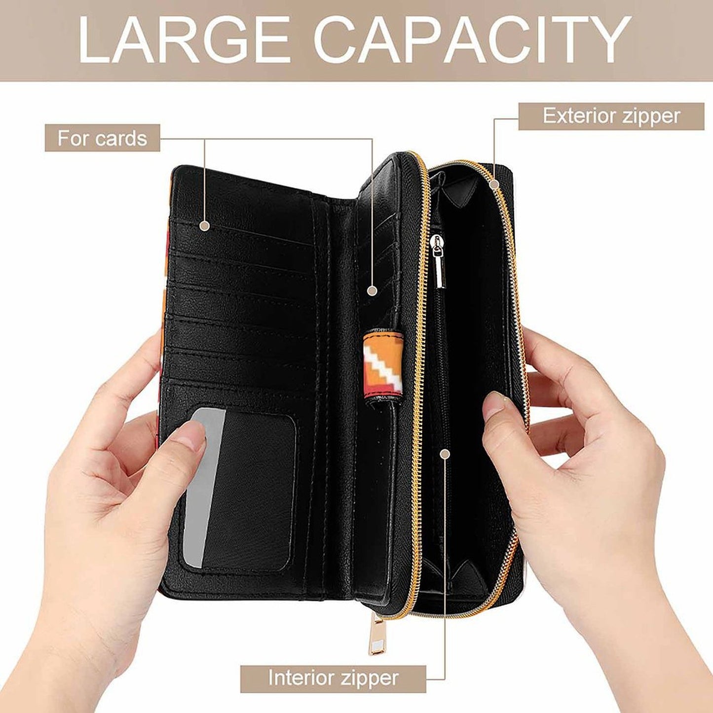 Traci K Designer Western Motif Leather Wallet Leather Wallet