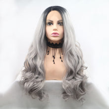 Load image into Gallery viewer, 13*3&quot; Lace Front Wigs Synthetic Long Wavy 24&quot; 130% Density
