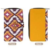 Load image into Gallery viewer, Traci K Designer Western Motif Leather Wallet Leather Wallet ( Orange)
