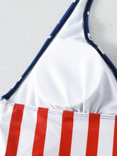 Load image into Gallery viewer, Star &amp; Stripes Halter Neck Two-Piece Swim Set
